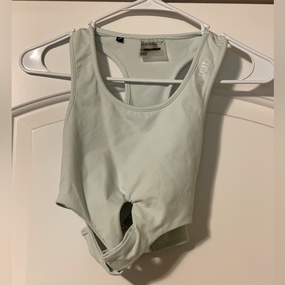 Gymshark twist front tank top mint green. New, never worn, no tags. Women’s XS.